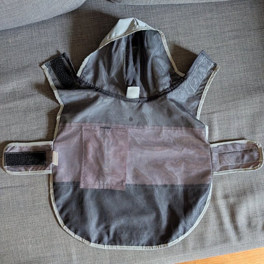 Eddie Bauer Pet Waterproof Dog Windbreaker - Size Medium, Pink/Gray Hooded Rain - Picture 7 of 12